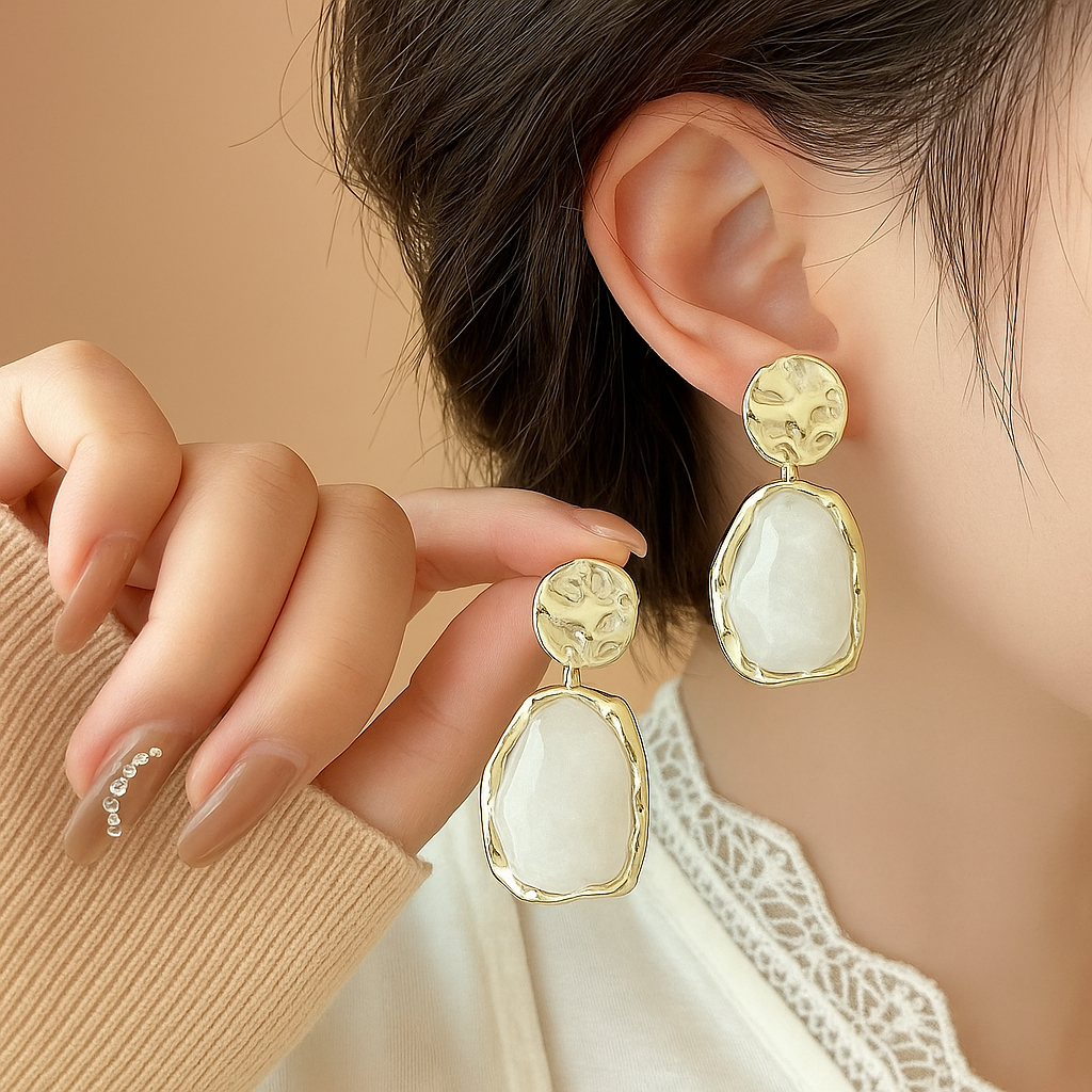 Sculpted Luxe Statement Earrings – Two Colors