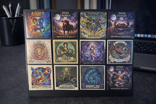 2026 Zodiac Magnet Collection - Personalized Energy for the Year Ahead