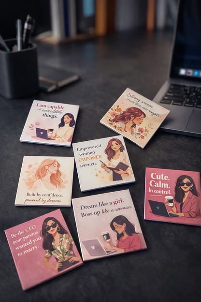 Women Empowerment Quote Magnets | Affirmation Fridge Magnets (2.5” x 2.5”)