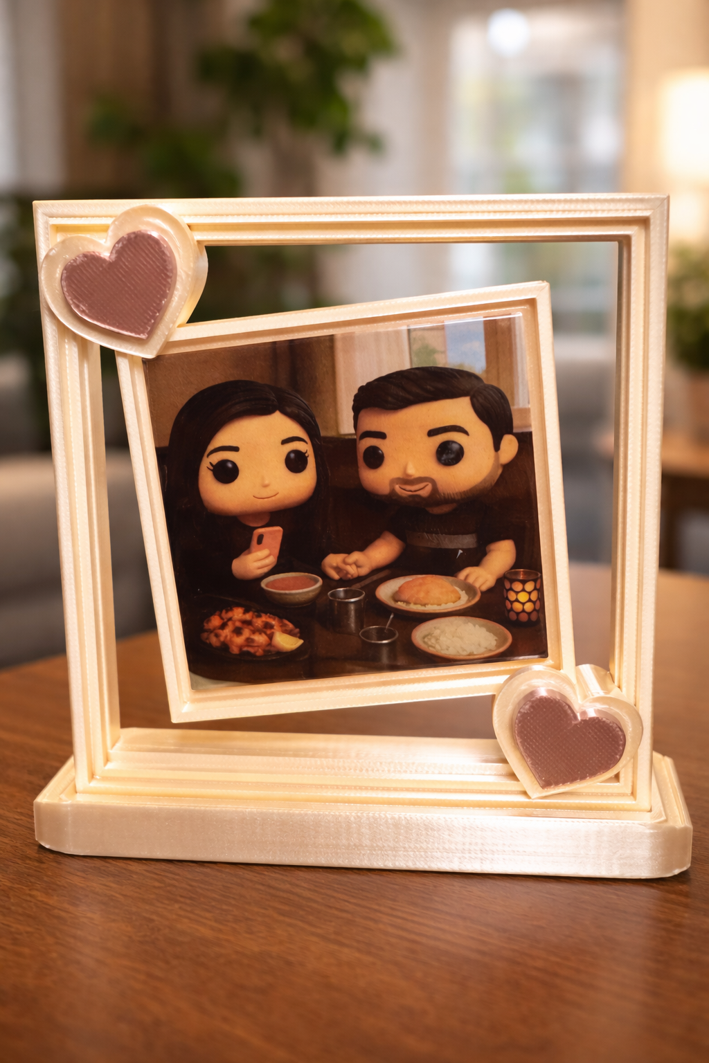 3D Printed Floating Heart Photo Frame