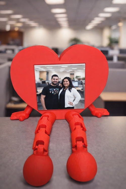 3D Printed Heart Photo Magnet Frame