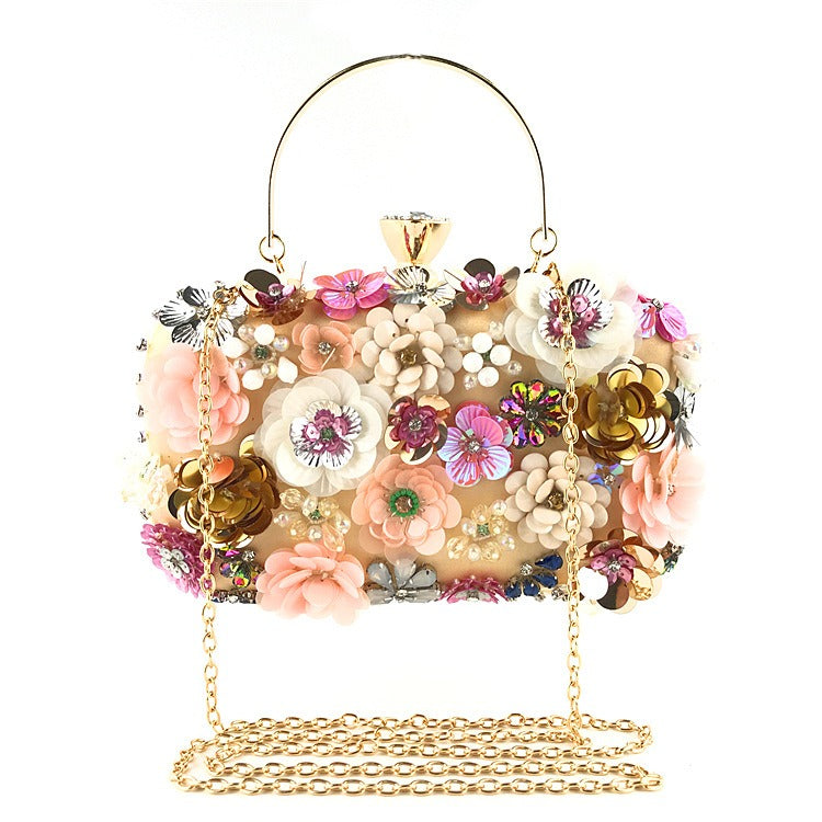 Floral Garden 3D Crystal Embellished Clutch – Limited Edition