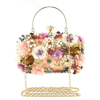 Floral Garden 3D Crystal Embellished Clutch – Limited Edition