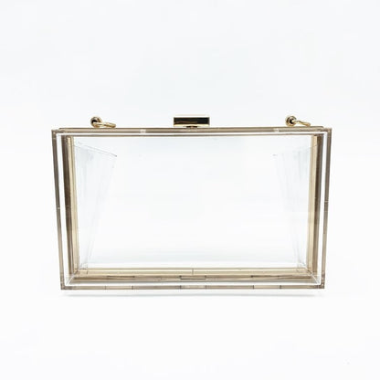 Clear Acrylic Luxe Box Bag – Modern Transparent Clutch