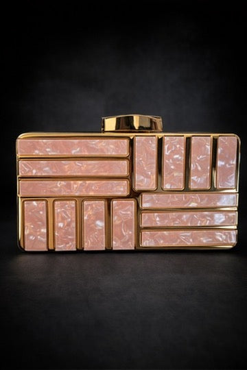Luxe Mosaic Box Clutch – Designer Statement Bag