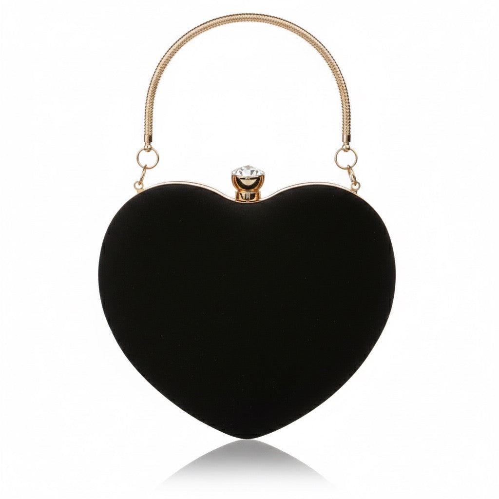 Velvet Heart Luxe Clutch – Romantic Evening & Party Bag