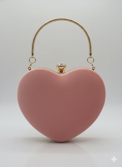 Velvet Heart Luxe Clutch – Romantic Evening & Party Bag