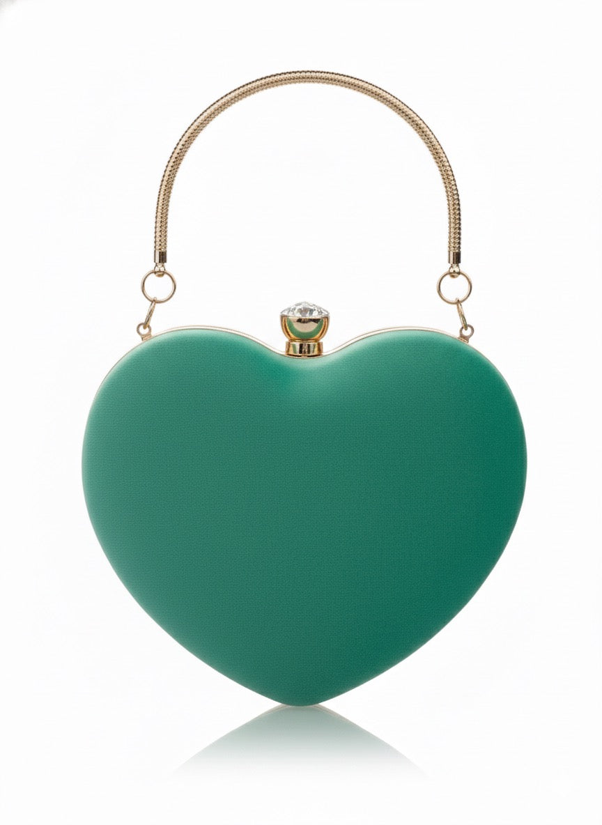 Velvet Heart Luxe Clutch – Romantic Evening & Party Bag