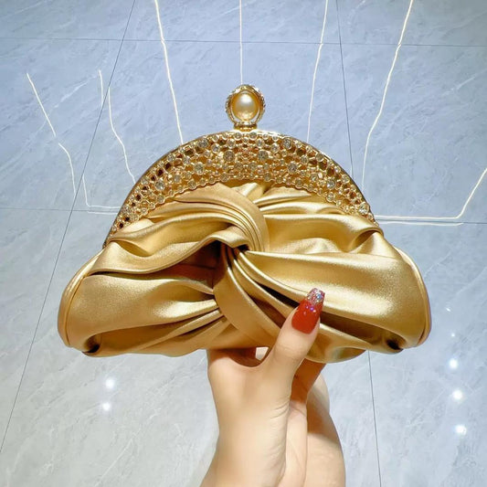 Pearl Royale Knot Clutch – Bridal & Evening Luxury Bag