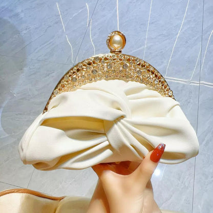 Pearl Royale Knot Clutch – Bridal & Evening Luxury Bag