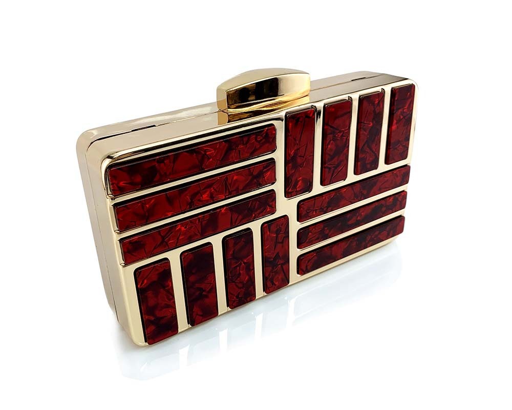 Luxe Mosaic Box Clutch – Designer Statement Bag