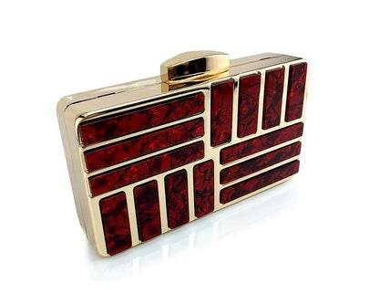 Luxe Mosaic Box Clutch – Designer Statement Bag