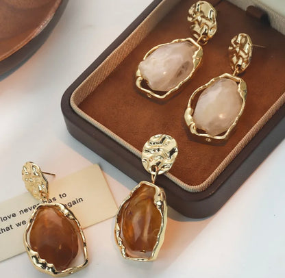 Sculpted Luxe Statement Earrings – Two Colors