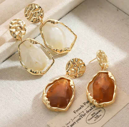Sculpted Luxe Statement Earrings – Two Colors