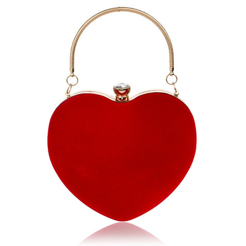 Velvet Heart Luxe Clutch – Romantic Evening & Party Bag