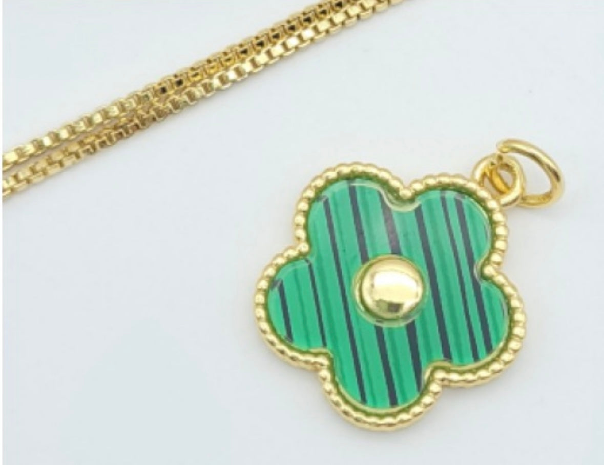 Floral Charm Pendant Necklace